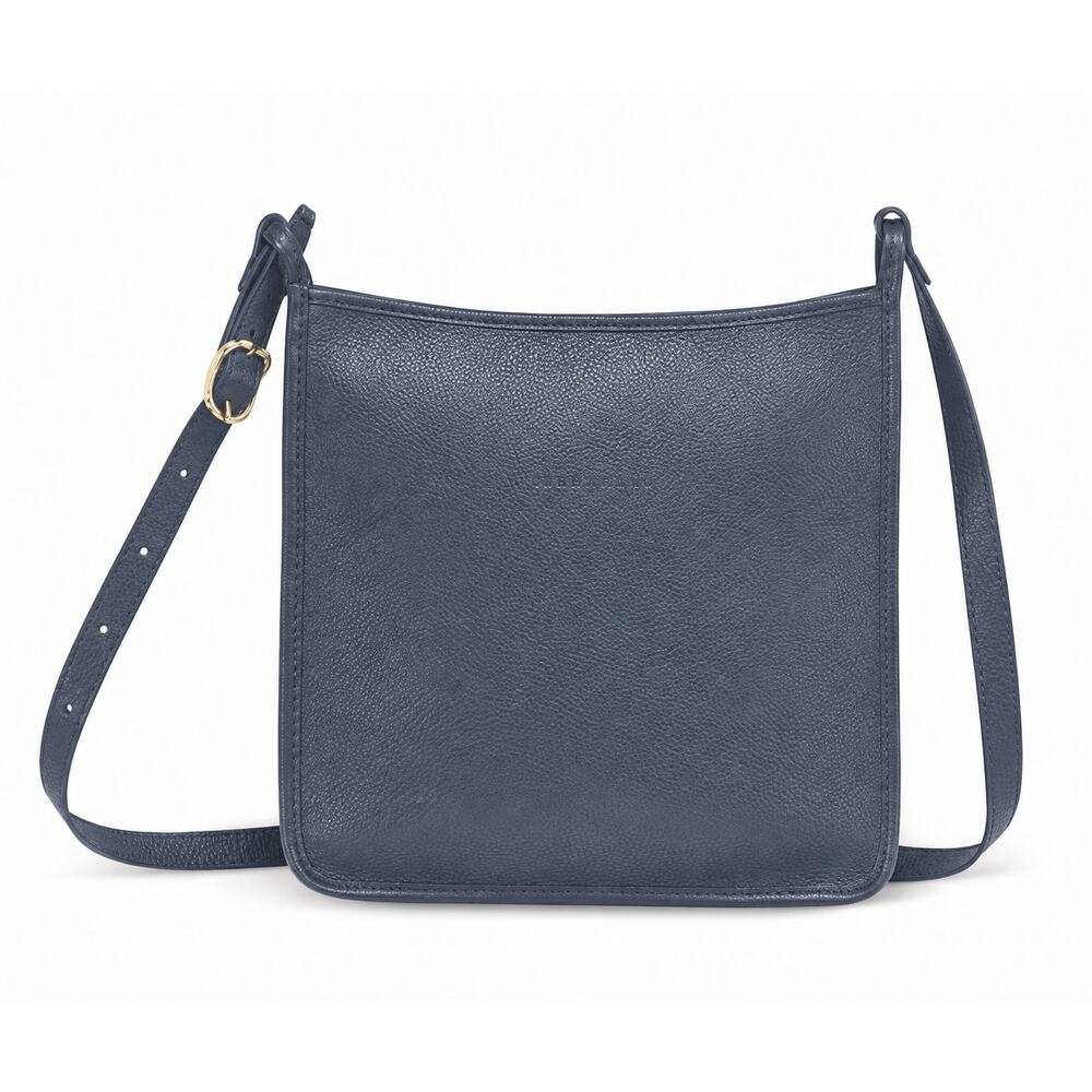 Longchamp 'Le Foulonne' Medium Leather Crossbody Bag in Navy - Picture 2 of 11